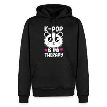 K-Pop Panda - Men’s Premium Organic Hoodie - black - Front - Nico (187cm)