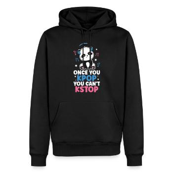 K-Pop Panda - Men’s Premium Organic Hoodie - black - Front - Nico (187cm)