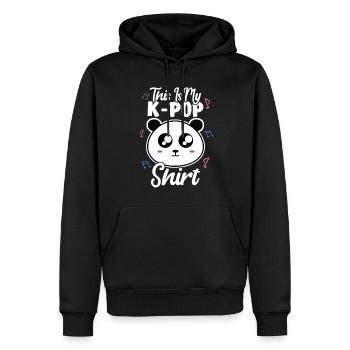 K-Pop Panda - Men’s Premium Organic Hoodie - black - Front - Nico (187cm)