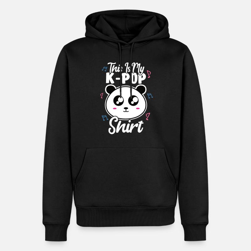 K-Pop Panda - Sweat à capuche Premium bio Homme - noir