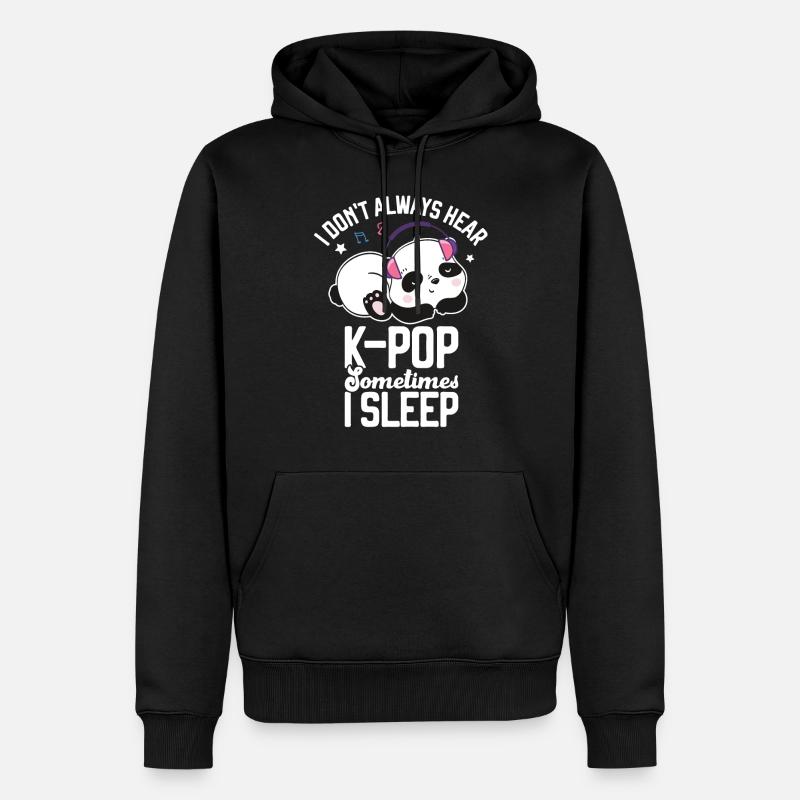 K-Pop Panda - Sweat à capuche Premium bio Homme - noir