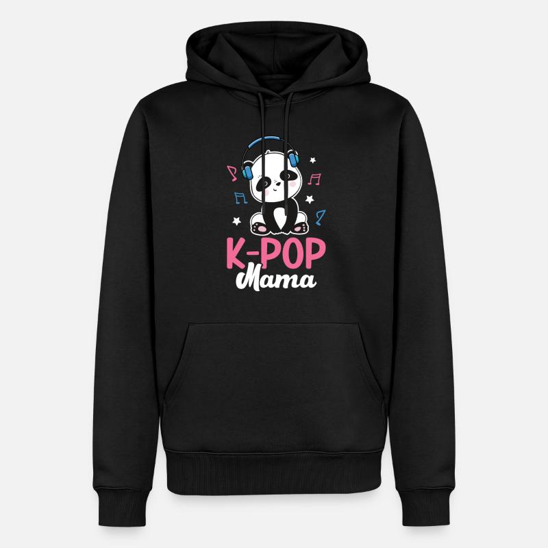 K-Pop Panda - Männer Premium Bio Hoodie - Schwarz