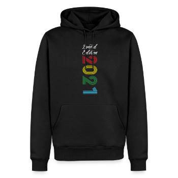Limited Edition 2021 - Männer Premium Bio Hoodie - Schwarz - Vorne - Nico (187cm)