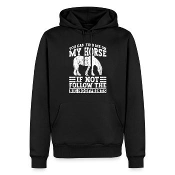 Clydesdale Reiter Zugpferd - Sweat à capuche Premium bio Homme - noir - Devant - Nico (187cm)