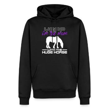 Clydesdale Maman Pieds Géants Cheval - Sweat à capuche Premium bio Homme - noir - Devant - Nico (187cm)