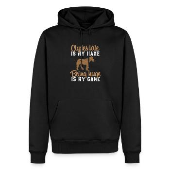 Clydesdale Und Zugpferdebesitzer - Männer Premium Bio Hoodie - Schwarz - Vorne - Nico (187cm)