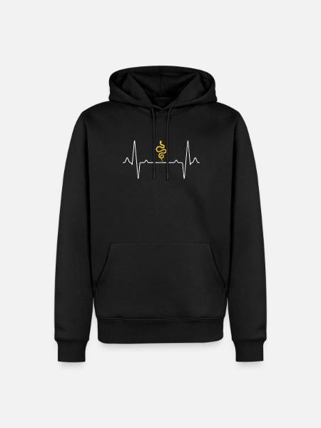 Snake heartbeat - Men’s Premium Organic Hoodie - black
