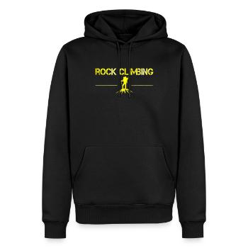 Alpinisme - Sweat à capuche Premium bio Homme - noir - Devant - Nico (187cm)