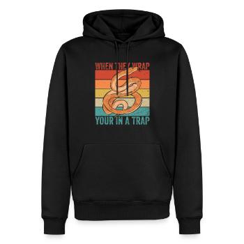 Königspython Banana Ball Python - Men’s Premium Organic Hoodie - black - Front - Nico (187cm)