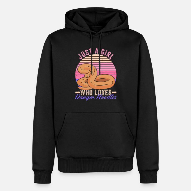 Königspython Danger Noodle - Männer Premium Bio Hoodie - Schwarz