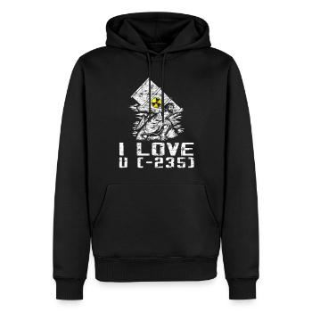 Kernkraft - Stolzer Nuklearingenieur - Männer Premium Bio Hoodie - Schwarz - Vorne - Nico (187cm)