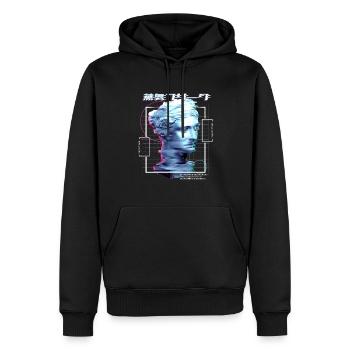 Glitch Venus Statue Vaporwave Neon Aesthetic - Männer Premium Bio Hoodie - Schwarz - Vorne - Nico (187cm)