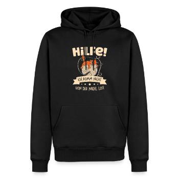 Wolle Häkeln Hobby Nähen Strickerin Stricken für - Männer Premium Bio Hoodie - Schwarz - Vorne - Nico (187cm)