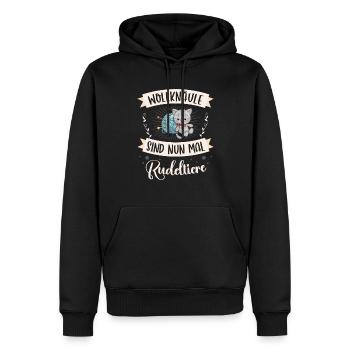 Wolle Häkeln Hobby Nähen Strickerin Stricken für - Männer Premium Bio Hoodie - Schwarz - Vorne - Nico (187cm)