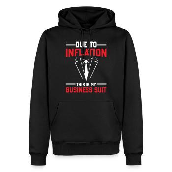 Inflation due à l’inflation Ceci est mon affaire sui - Sweat à capuche Premium bio Homme - noir - Devant - Nico (187cm)