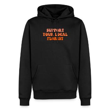 Suport your local florist, Flowers Gardener floris - Männer Premium Bio Hoodie - Schwarz - Vorne - Nico (187cm)