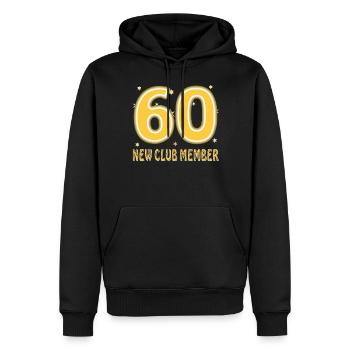 GEBURTSTAG 60 - Männer Premium Bio Hoodie - Schwarz - Vorne - Nico (187cm)