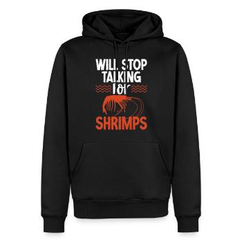 Garnelenliebhaber Geschenk - Männer Premium Bio Hoodie - Schwarz - Vorne - Nico (187cm)