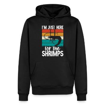 Shrimp Lover Gift - Men’s Premium Organic Hoodie - black - Front - Nico (187cm)