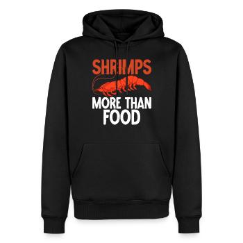 Shrimp Lover Gift - Men’s Premium Organic Hoodie - black - Front - Nico (187cm)