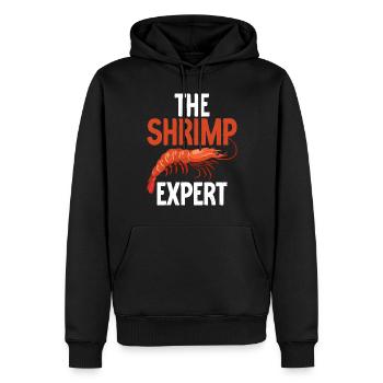 Shrimp Lover Gift - Men’s Premium Organic Hoodie - black - Front - Nico (187cm)