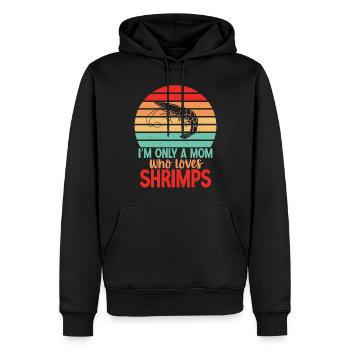 Shrimp Lover Gift - Men’s Premium Organic Hoodie - black - Front - Nico (187cm)