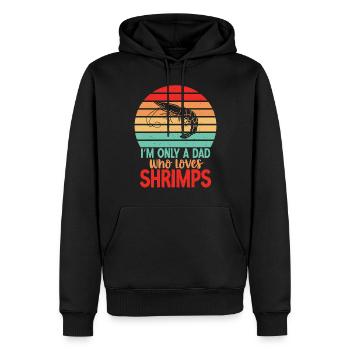 Shrimp Lover Gift - Men’s Premium Organic Hoodie - black - Front - Nico (187cm)
