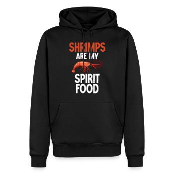 Shrimp Lover Gift - Men’s Premium Organic Hoodie - black - Front - Nico (187cm)