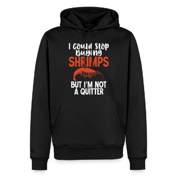 Shrimp Lover Gift - Men’s Premium Organic Hoodie - black - Front - Nico (187cm)