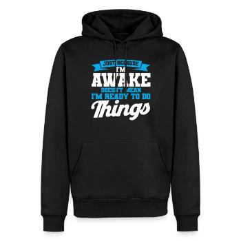 Zwillinge - Männer Premium Bio Hoodie - Schwarz - Vorne - Nico (187cm)
