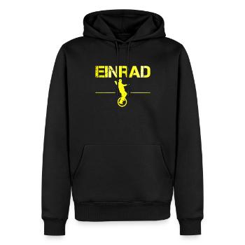Einrad - Männer Premium Bio Hoodie - Schwarz - Vorne - Nico (187cm)