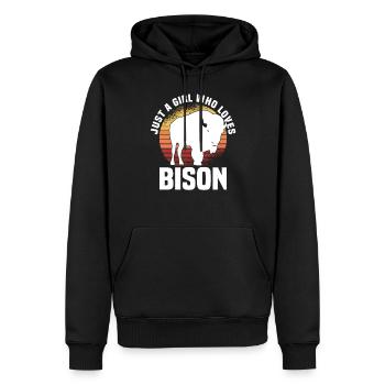 Büffel Bison Ochse Indianer Amerikanisch - Männer Premium Bio Hoodie - Schwarz - Vorne - Nico (187cm)
