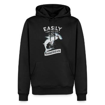 Leicht Abgelenkt Von Hammerhai-liebhabern - Männer Premium Bio Hoodie - Schwarz - Vorne - Nico (187cm)