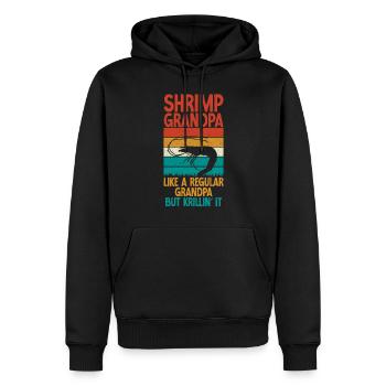 Shrimp Lover Gift - Men’s Premium Organic Hoodie - black - Front - Nico (187cm)