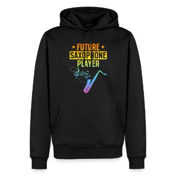 Future Saxophone Player - Saxophone Player Baby Sa - Sweat à capuche Premium bio Homme - noir - Devant - Nico (187cm)