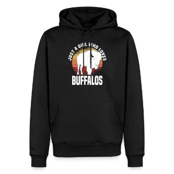 Büffel Bison Ochse Indianer Amerikanisch - Männer Premium Bio Hoodie - Schwarz - Vorne - Nico (187cm)