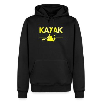 Kayak - Männer Premium Bio Hoodie - Schwarz - Vorne - Nico (187cm)