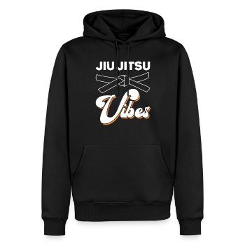 Jiu Jitsu Vibes Jujutsu Arts Martiaux Kampfkunst - Sweat à capuche Premium bio Homme - noir - Devant - Nico (187cm)