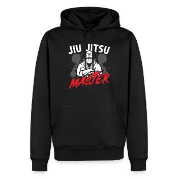 Jiu Jitsu Master Jujutsu Arts Martiaux Kampfkunst - Sweat à capuche Premium bio Homme - noir - Devant - Nico (187cm)