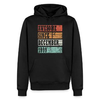 1999 Dezember vintage geboren Geschenk - Männer Premium Bio Hoodie - Schwarz - Vorne - Nico (187cm)