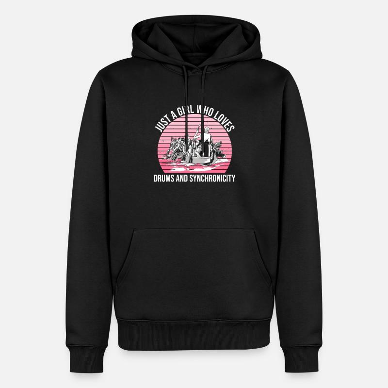 Drachenboot Mädchen - Männer Premium Bio Hoodie - Schwarz
