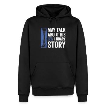 Gliedmaßen Prothese Künstliches Bein - Männer Premium Bio Hoodie - Schwarz - Vorne - Nico (187cm)