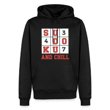 Sudoku Puzzle Sudoku Grid Sudoku lösen Sodoku - Männer Premium Bio Hoodie - Schwarz - Vorne - Nico (187cm)