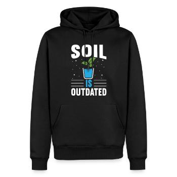 Hydroponics Indoor Gardening Horticulture - Men’s Premium Organic Hoodie - black - Front - Nico (187cm)