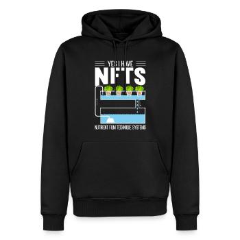 Hydroponics Indoor Gardening Horticulture - Men’s Premium Organic Hoodie - black - Front - Nico (187cm)