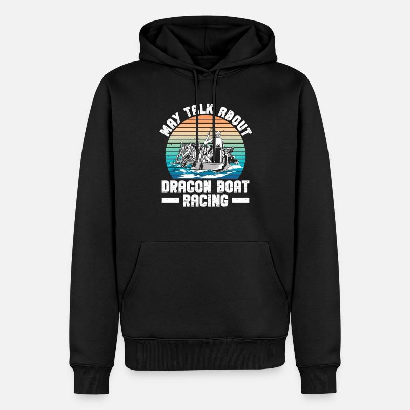 Drachenboot Und Drachenboottrainer - Männer Premium Bio Hoodie - Schwarz
