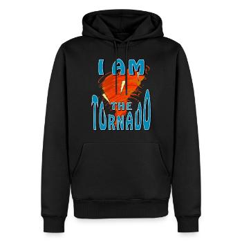 I AM THE TORNADO - Men’s Premium Organic Hoodie - black - Front - Nico (187cm)