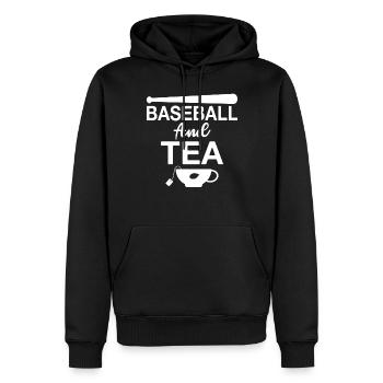 Teeliebhaber Geschenke - Männer Premium Bio Hoodie - Schwarz - Vorne - Nico (187cm)