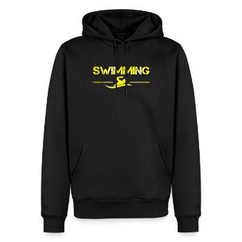 Nager - Sweat à capuche Premium bio Homme - noir - Devant - Nico (187cm)
