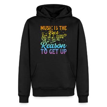 Music Lover Musician - Music Is The Best Reason To - Männer Premium Bio Hoodie - Schwarz - Vorne - Nico (187cm)
